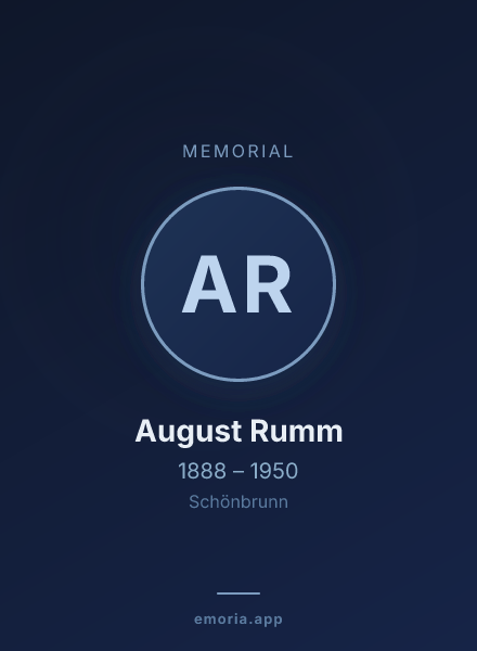 Memorial portrait of August Rumm