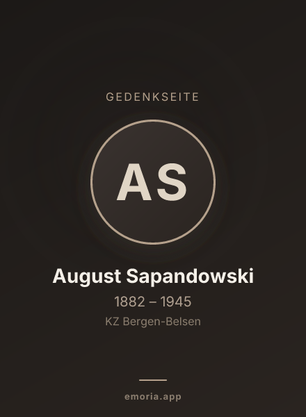 Gedenkportrait von August Sapandowski