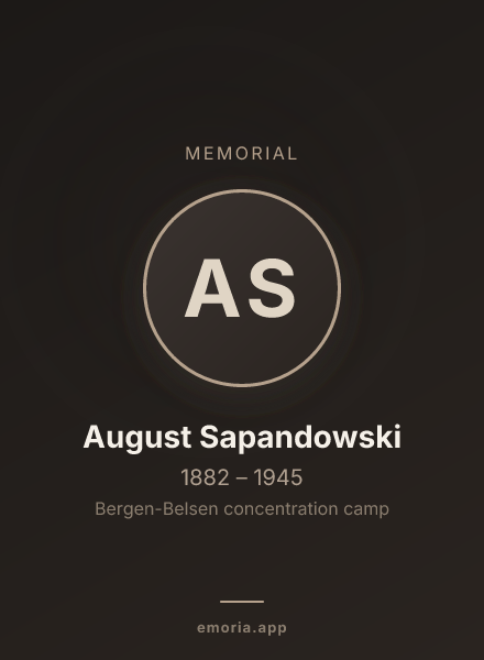 Memorial portrait of August Sapandowski