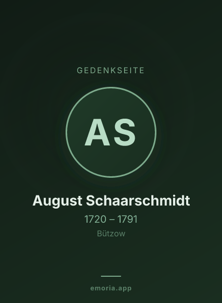 Gedenkportrait von August Schaarschmidt