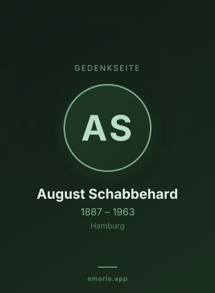 Gedenkportrait von August Schabbehard