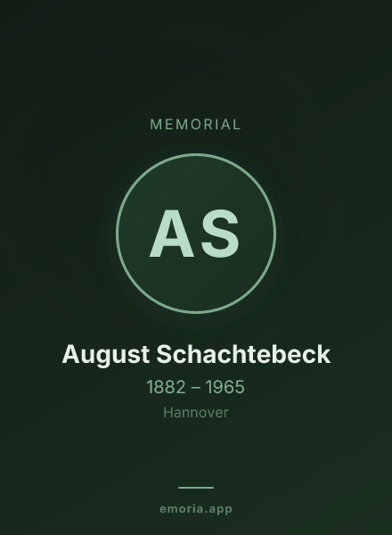 Memorial portrait of August Schachtebeck