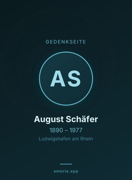 Gedenkportrait von August Schäfer