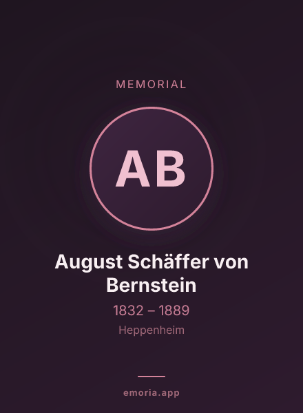 Memorial portrait of August Schäffer von Bernstein