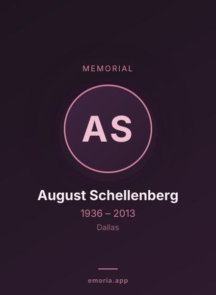 Memorial portrait of August Schellenberg