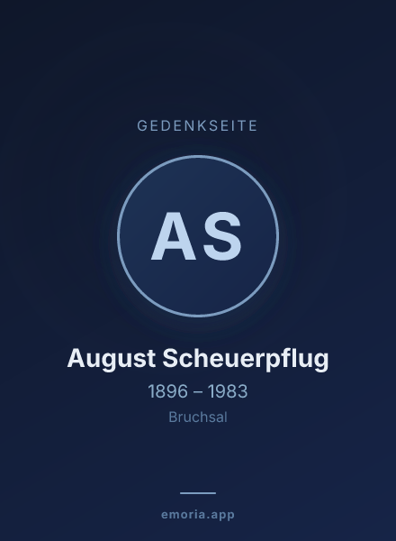 Gedenkportrait von August Scheuerpflug
