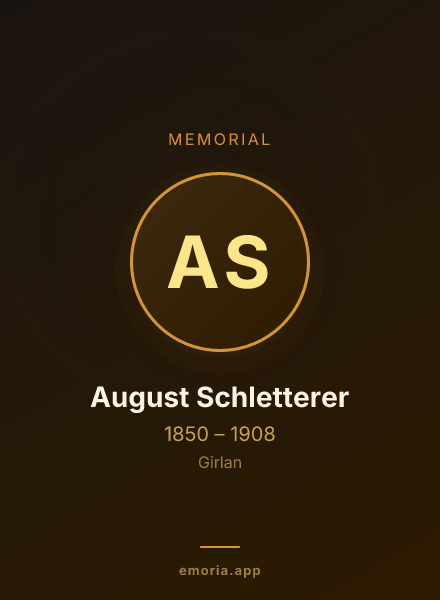 Memorial portrait of August Schletterer