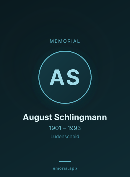 Memorial portrait of August Schlingmann