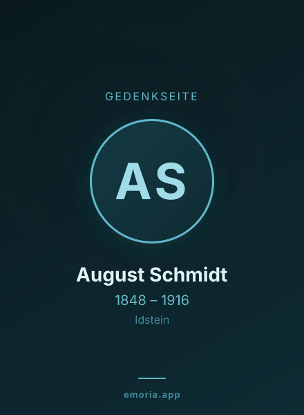 Gedenkportrait von August Schmidt