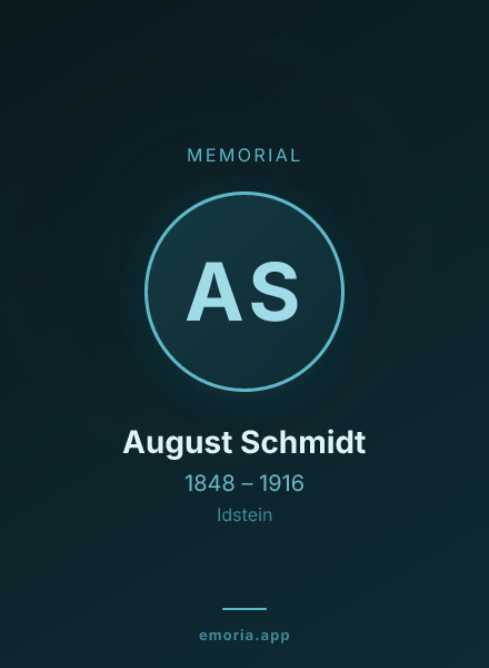 Memorial portrait of August Schmidt