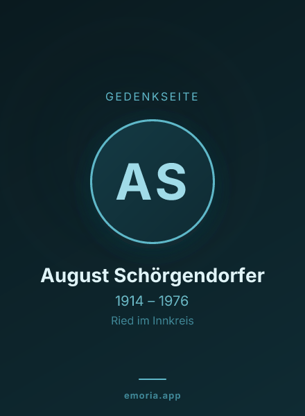 Gedenkportrait von August Schörgendorfer