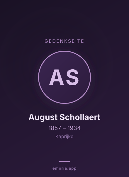 Gedenkportrait von August Schollaert