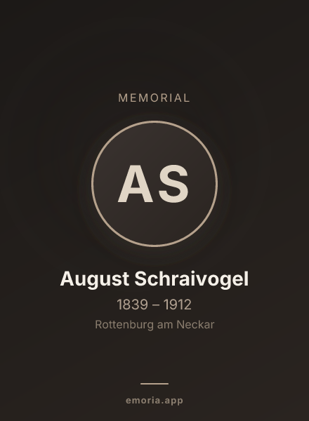 Memorial portrait of August Schraivogel