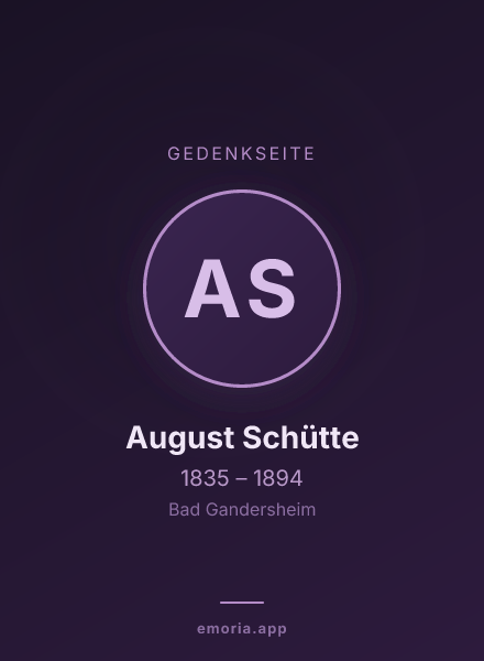 Gedenkportrait von August Schütte