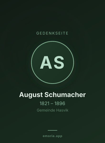 Gedenkportrait von August Schumacher