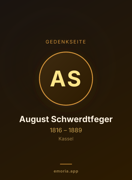 Gedenkportrait von August Schwerdtfeger