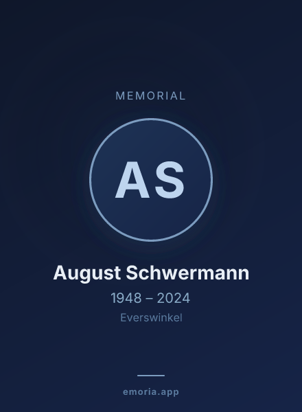 Memorial portrait of August Schwermann