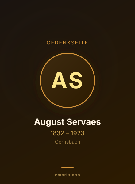 Gedenkportrait von August Servaes