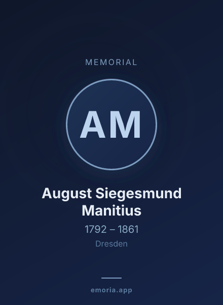 Memorial portrait of August Siegesmund Manitius