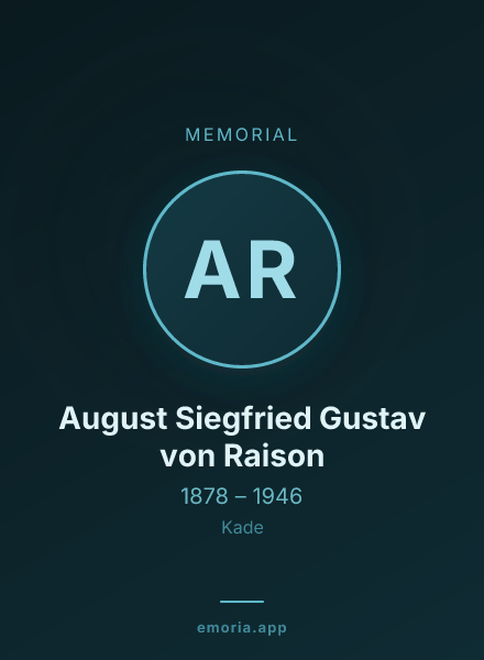 Memorial portrait of August Siegfried Gustav von Raison