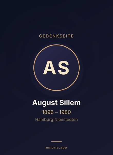 Gedenkportrait von August Sillem