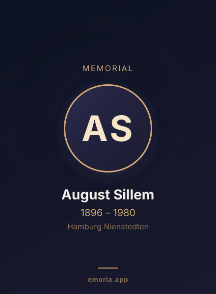 Memorial portrait of August Sillem