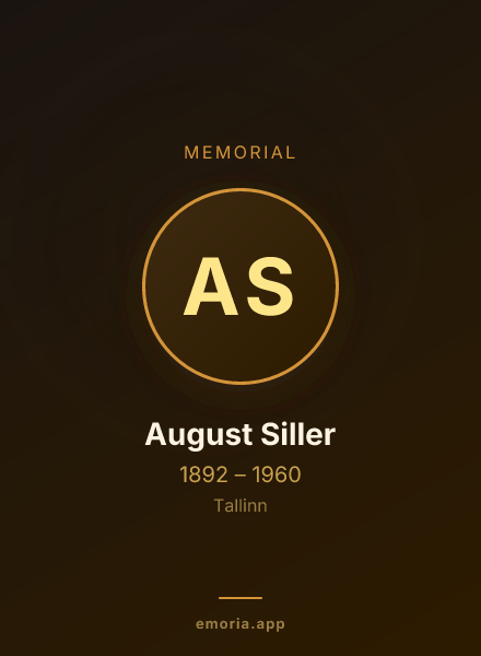 Memorial portrait of August Siller