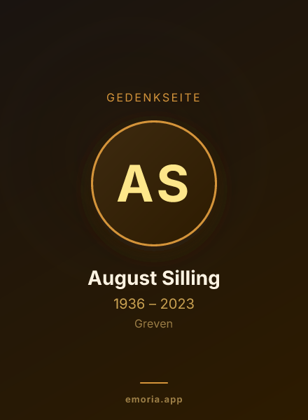 Gedenkportrait von August Silling