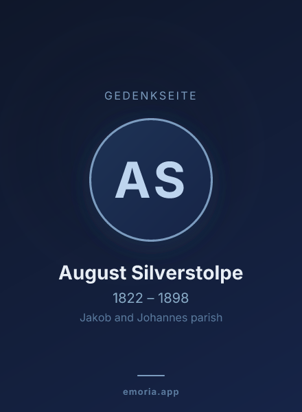 Gedenkportrait von August Silverstolpe