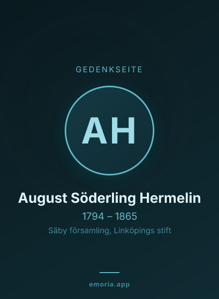 Gedenkportrait von August Söderling Hermelin