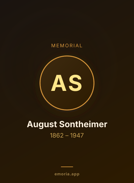 Memorial portrait of August Sontheimer