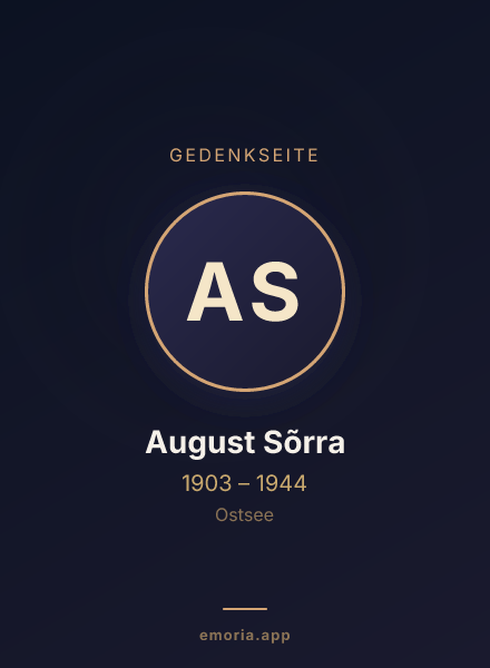 Gedenkportrait von August Sõrra