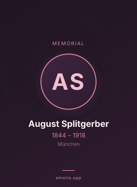 Memorial portrait of August Splitgerber