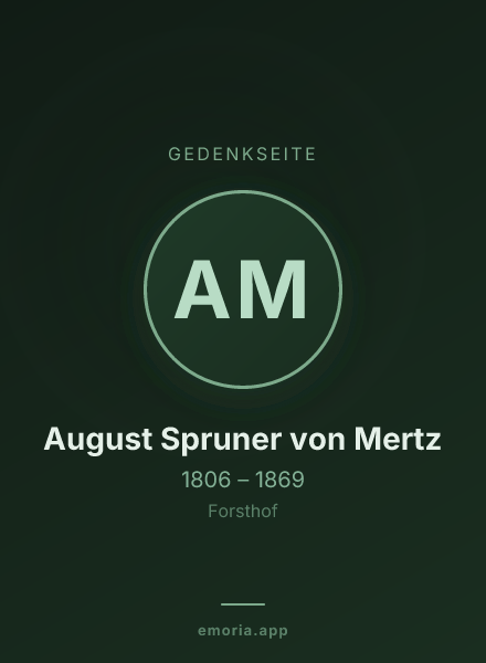 Gedenkportrait von August Spruner von Mertz
