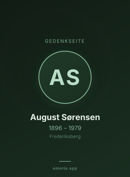 Gedenkportrait von August Sørensen