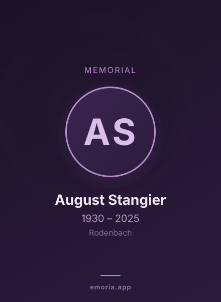Memorial portrait of August Stangier