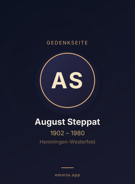 Gedenkportrait von August Steppat