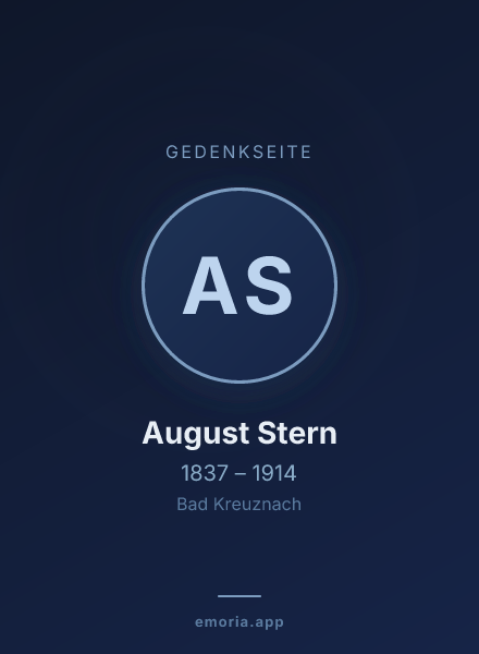 Gedenkportrait von August Stern