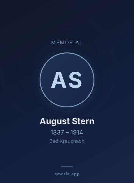Memorial portrait of August Stern