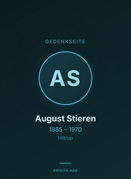 Gedenkportrait von August Stieren