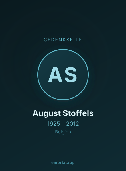 Gedenkportrait von August Stoffels