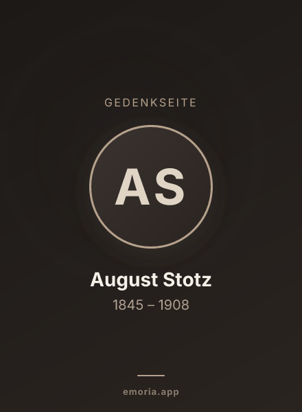 Gedenkportrait von August Stotz