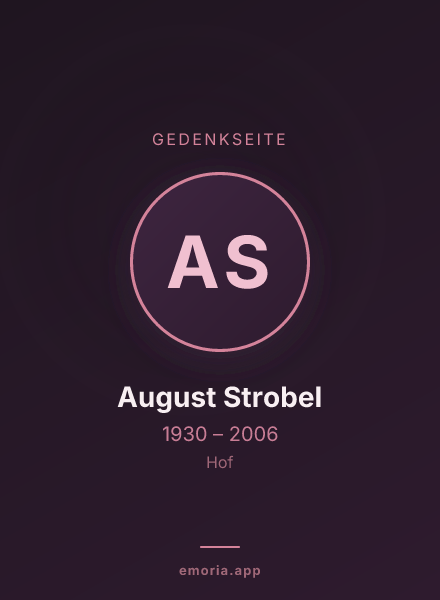 Gedenkportrait von August Strobel