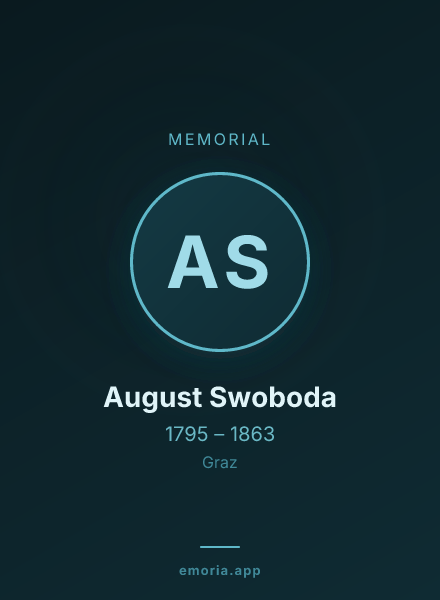 Memorial portrait of August Swoboda