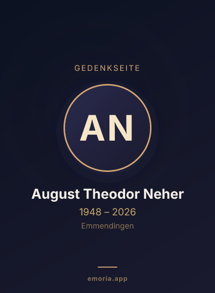 Gedenkportrait von August Theodor Neher