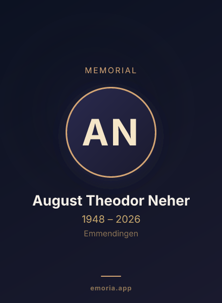 Memorial portrait of August Theodor Neher