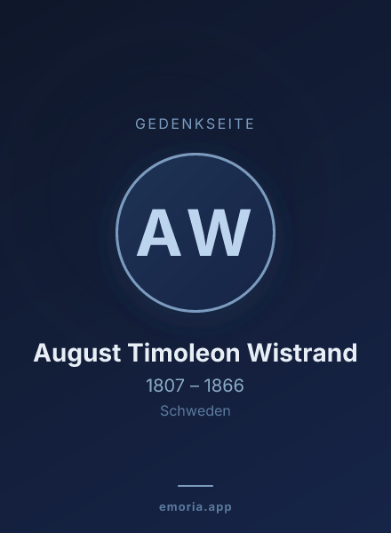 Gedenkportrait von August Timoleon Wistrand