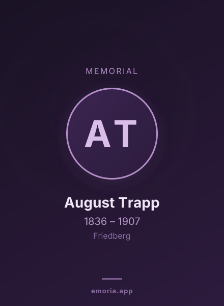 Memorial portrait of August Trapp