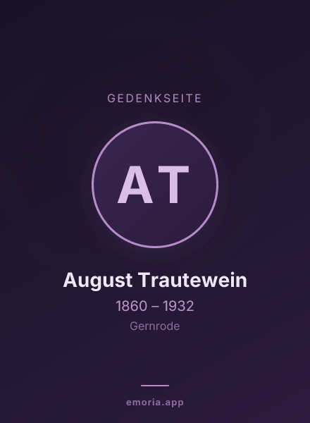 Gedenkportrait von August Trautewein