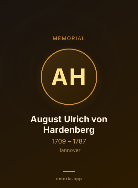 Memorial portrait of August Ulrich von Hardenberg